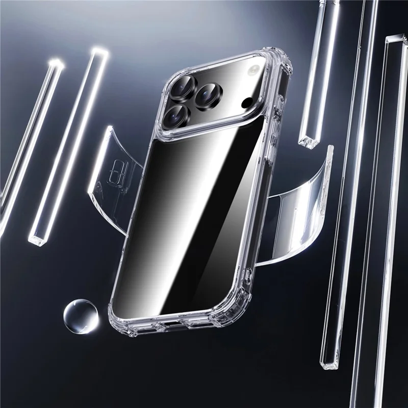Capa IPAKY para iPhone 17 Pro Max Resistente a Impactos com Proteção de Quatro Cantos e Tampa Traseira Transparente