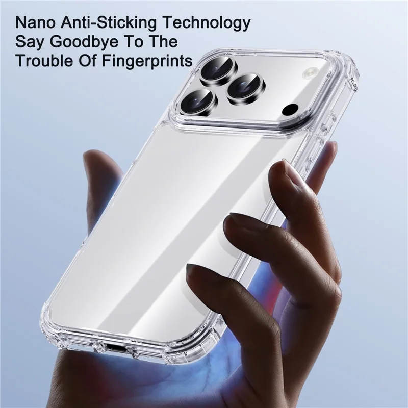 Capa IPAKY para iPhone 17 Pro Max Resistente a Impactos com Proteção de Quatro Cantos e Tampa Traseira Transparente