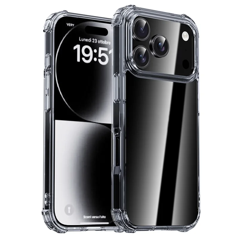 Capa IPAKY para iPhone 17 Pro Proteção Antichoque de Quatro Pontas Transparente