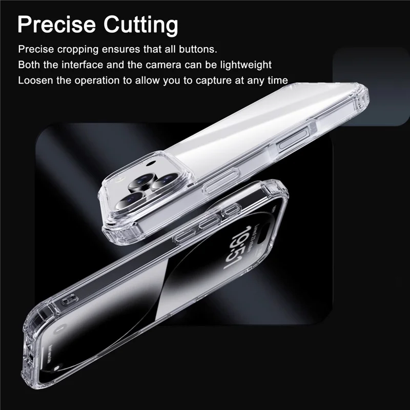 Capa IPAKY para iPhone 17 Pro Proteção Antichoque de Quatro Pontas Transparente