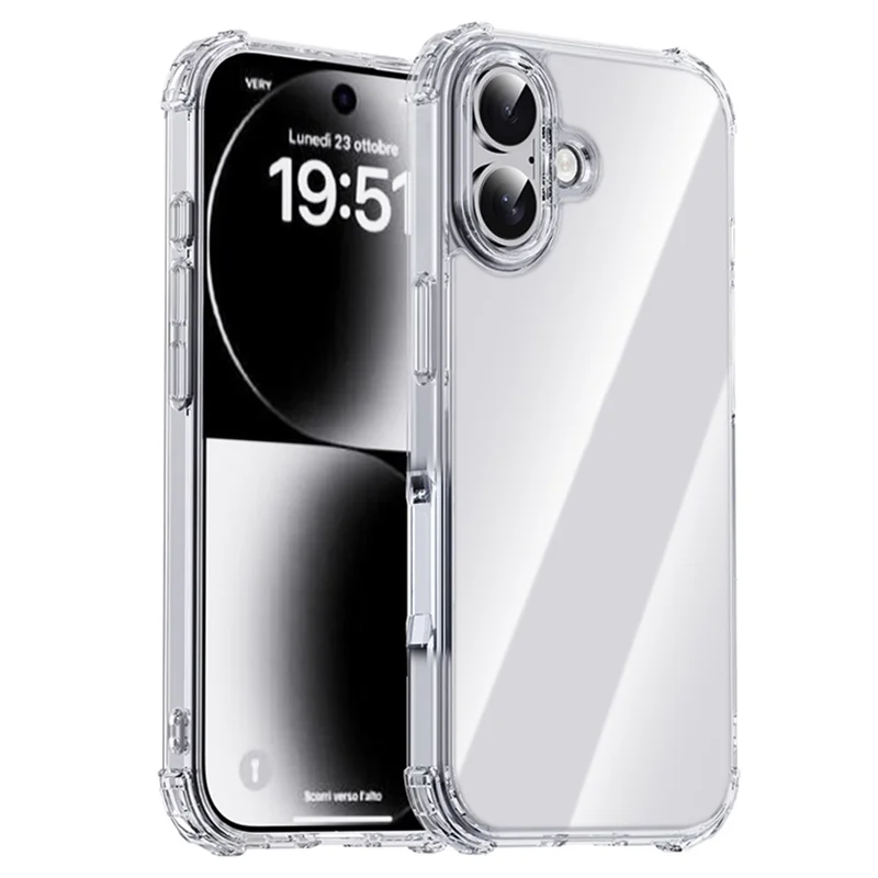 IPAKY For iPhone 17 Case Four Corner Shockproof Clear Phone Back Cover