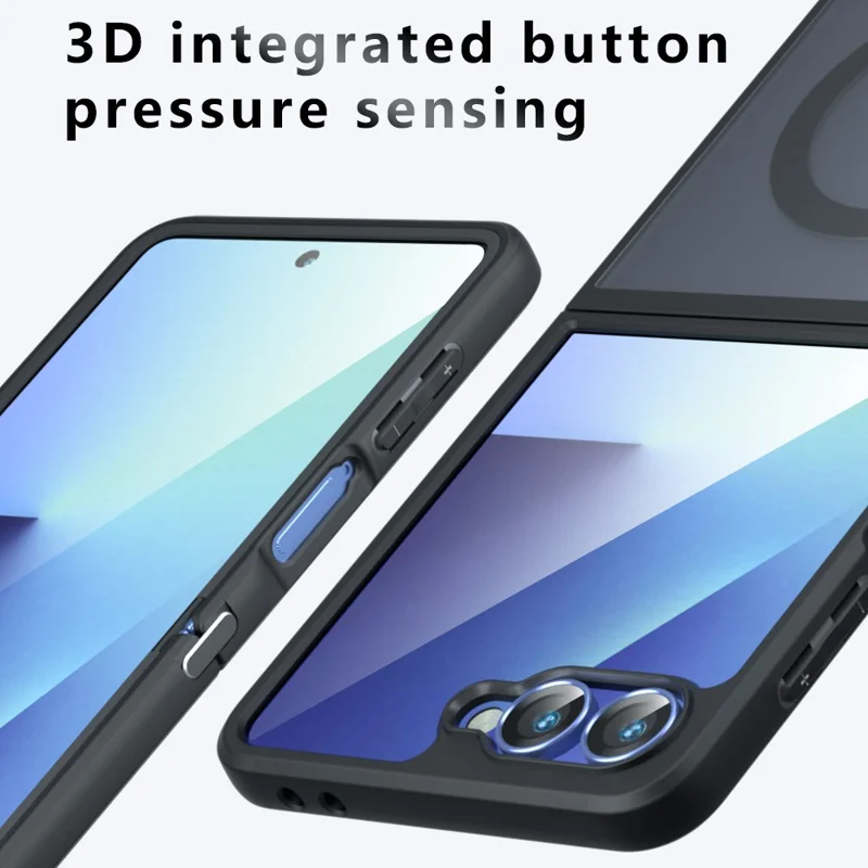 Cover per Samsung Galaxy Z Flip7 5G Compatibile con MagSafe, Cover per Telefono in TPU + PC Opaco con Effetto Soft-Touch