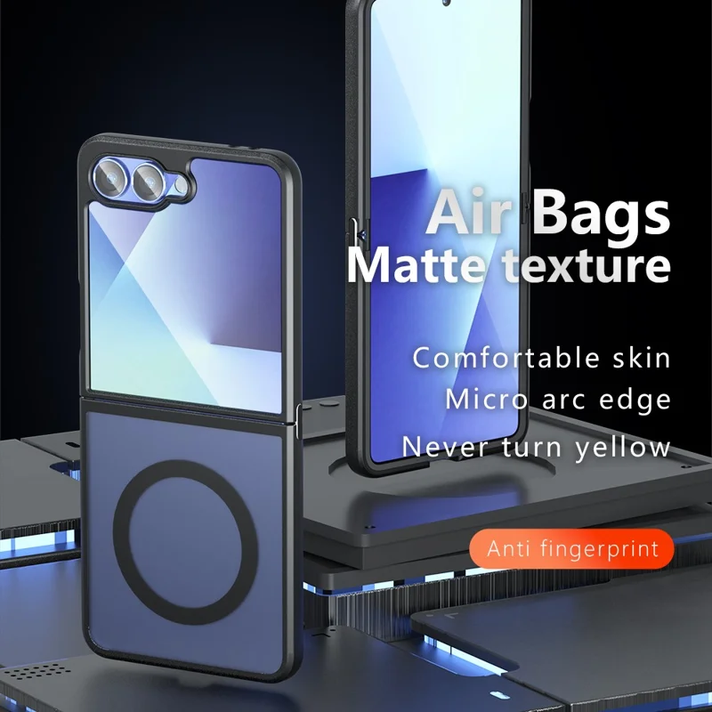 Cover per Samsung Galaxy Z Flip7 5G Compatibile con MagSafe, Cover per Telefono in TPU + PC Opaco con Effetto Soft-Touch