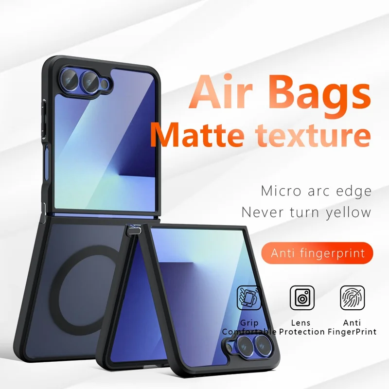 Cover per Samsung Galaxy Z Flip7 5G Compatibile con MagSafe, Cover per Telefono in TPU + PC Opaco con Effetto Soft-Touch