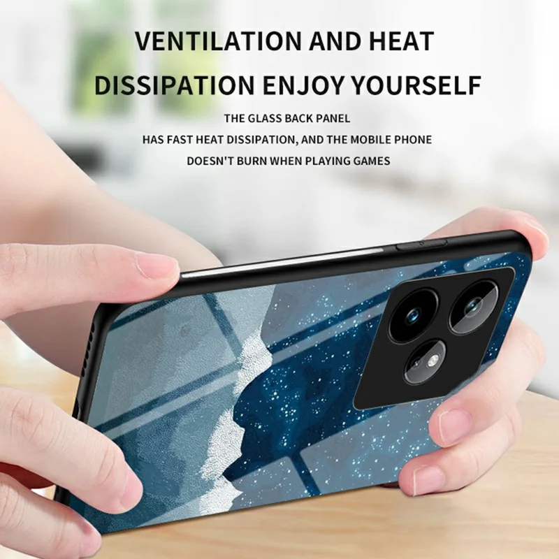 For Realme GT 7 5G Case Starry Sky Pattern Tempered Glass Phone Cover - Kleur Sterrenhemel