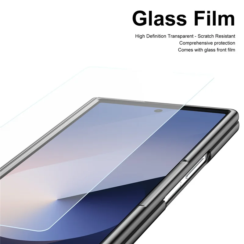 Capa para Samsung Galaxy Z Fold7 5G Fosca Eletroplastificada em Couro + PC com Película de Tela / Caneta Stylus - Preto