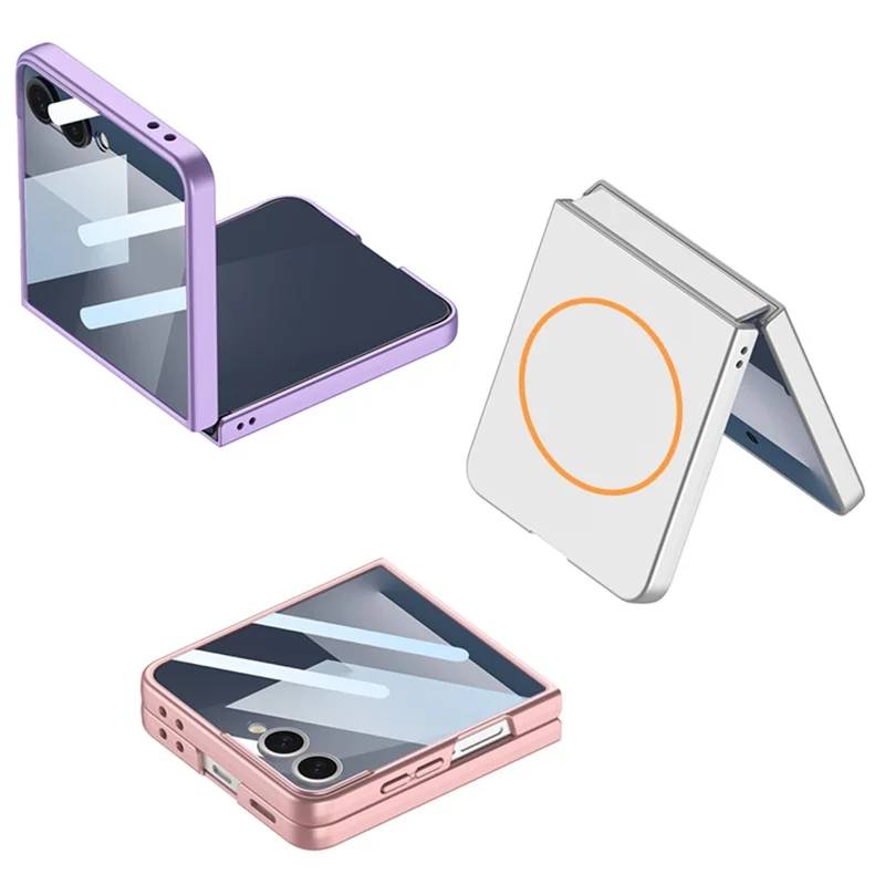 Étui magnétique ultra-fin et protecteur pour Samsung Galaxy Z Flip7 5G de GKK avec protecteur d'écran - Gris titane