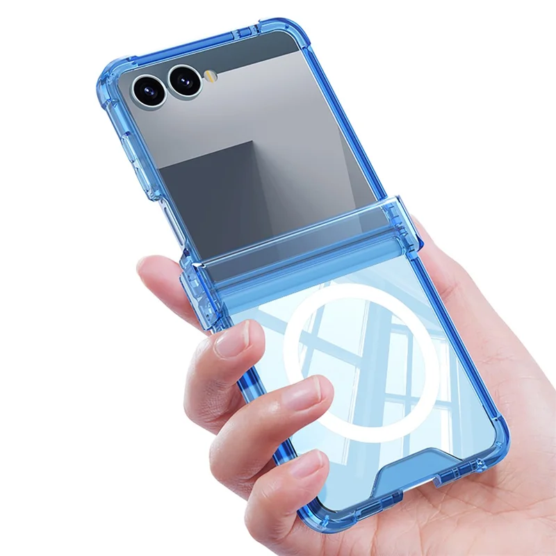 GKK Para Samsung Galaxy Z Flip7 5G Funda Magnética con Protección de Bisagra Antichoque - Azul