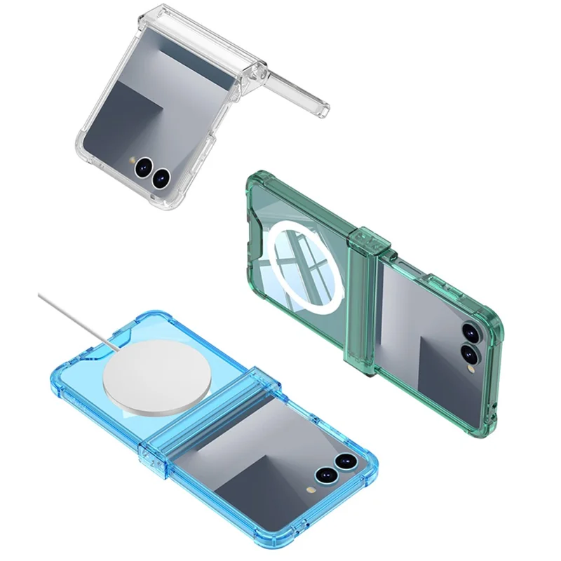 GKK Para Samsung Galaxy Z Flip7 5G Funda Magnética con Protección de Bisagra Antichoque - Azul