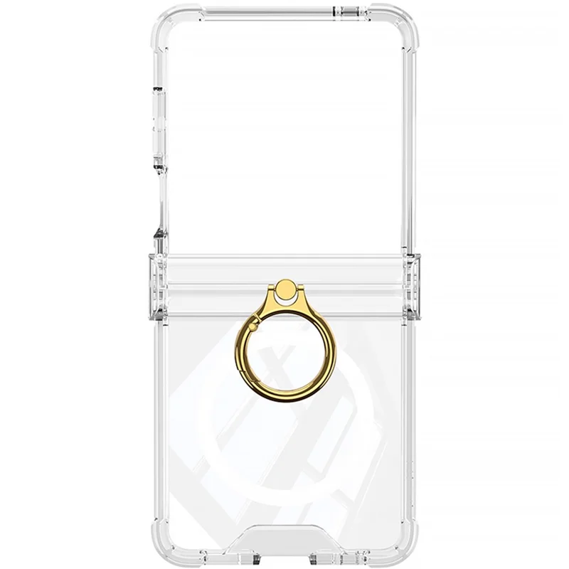 GKK Für Samsung Galaxy Z Flip7 5G Magnetische Hülle mit Ringhalter Airbag-Scharnierschutz Stoßfeste Handyhülle - Blau