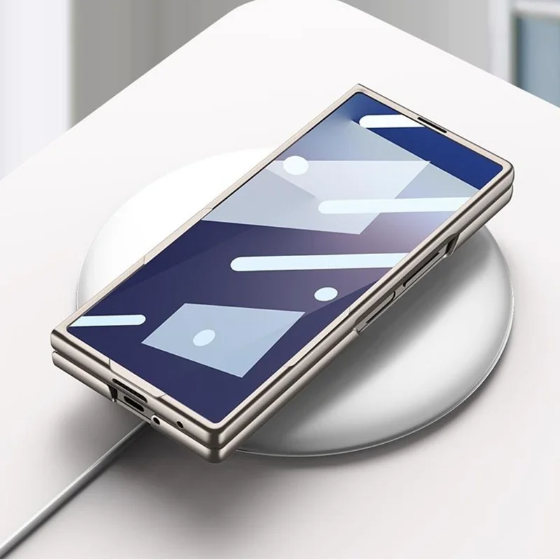 GKK Para Funda de Samsung Galaxy Z Fold7 5G con Correa de Silicona PC + Cristal Templado Carcasa Trasera del Teléfono - Negro