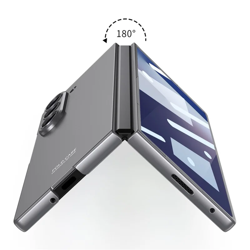 GKK Für Samsung Galaxy Z Fold7 5G Hülle Hartplastik + Gehärtetes Glas Kratzfeste Handyhülle - Silber