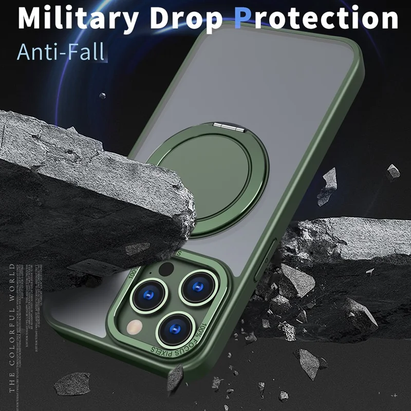 Bulk Purchasing For iPhone 13 Pro Max Case Compatible with MagSafe Kickstand Acrylic TPU Phone Cover - Green