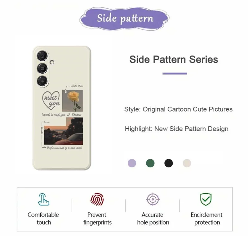 Funda para Samsung Galaxy A16 5G / 4G Diseño "Meet You" con Estampado de Fotos, Borde Recto, Carcasa Trasera de TPU - Beige
