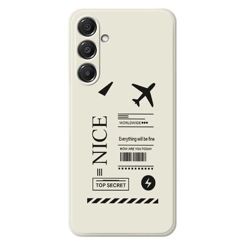 Étui pour Samsung Galaxy A16 5G / 4G Motif Billet d'Embarquement Impression Bord Droit Coque Arrière TPU - Beige