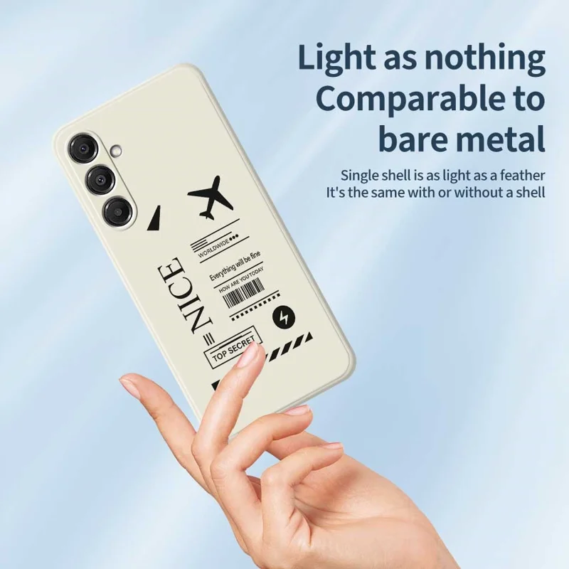 Étui pour Samsung Galaxy A16 5G / 4G Motif Billet d'Embarquement Impression Bord Droit Coque Arrière TPU - Beige