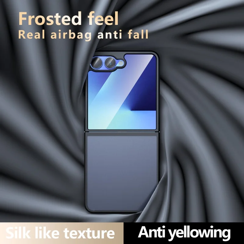 For Samsung Galaxy Z Flip7 5G Shockproof Case TPU+PC Phone Cover - Transparent Black