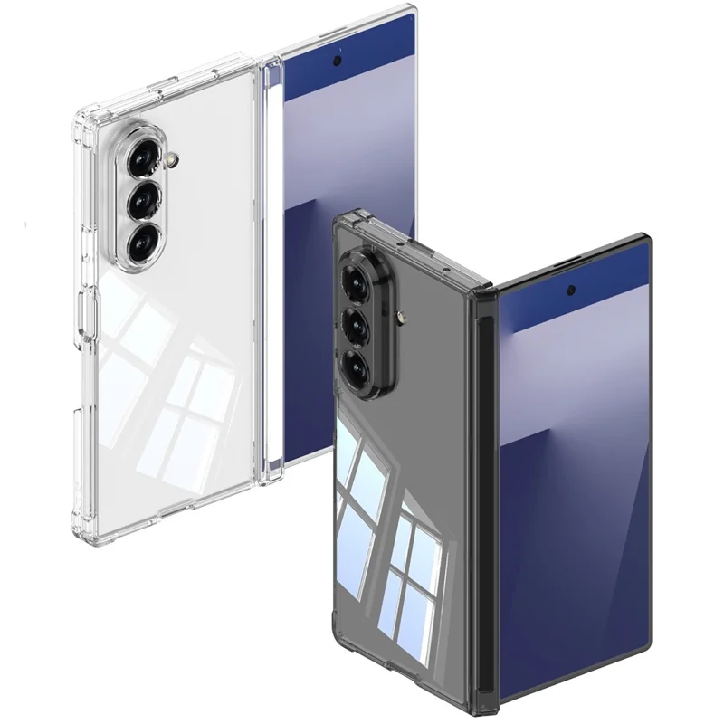 GKK Für Samsung Galaxy Z Fold7 5G Hülle Magnetisches Scharnier Luftkissen Stoßfeste TPU Faltbare Handyhülle - Transparent