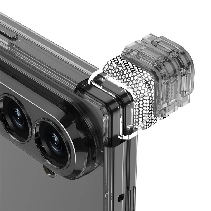 GKK For Samsung Galaxy Z Fold7 5G Case Magnetic Hinge Airbag Shockproof TPU Folding Phone Cover - Transparent Black