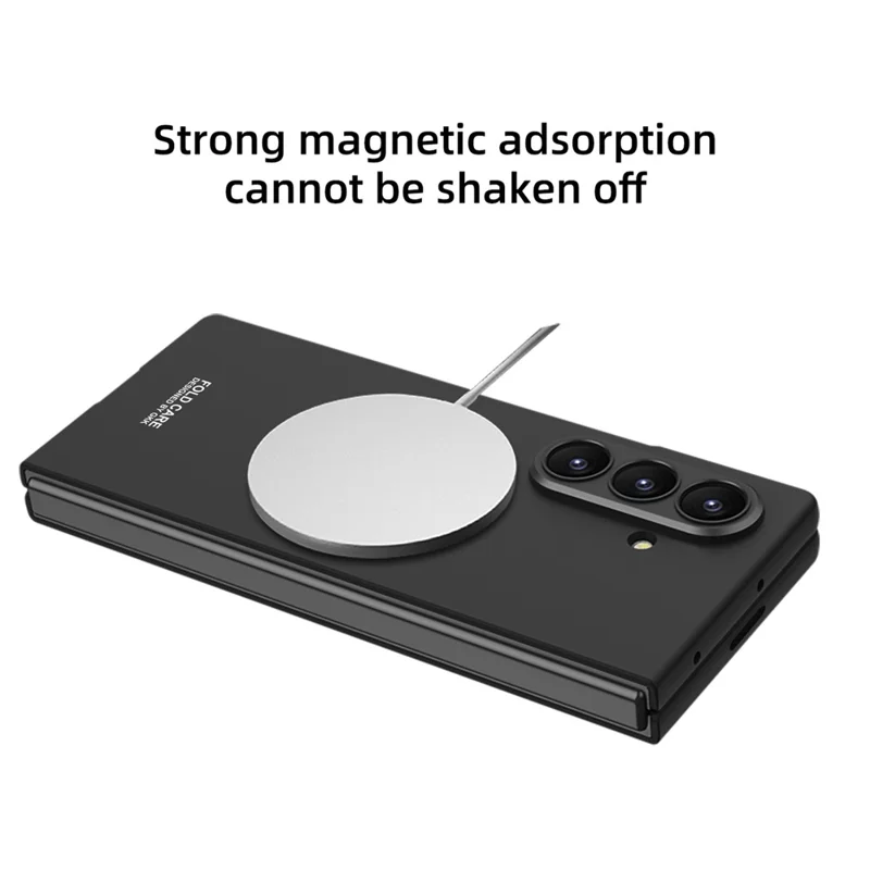 GKK For Samsung Galaxy Z Fold7 5G Magnetic Case PC Phone Cover with Screen Film - Black