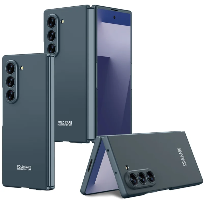 GKK Для Samsung Galaxy Z Fold7 5G Чехол Противоударный Жесткий ПК Складной Чехол для Телефона (Без Защитной Пленки на Передней Панели) - Зеленый