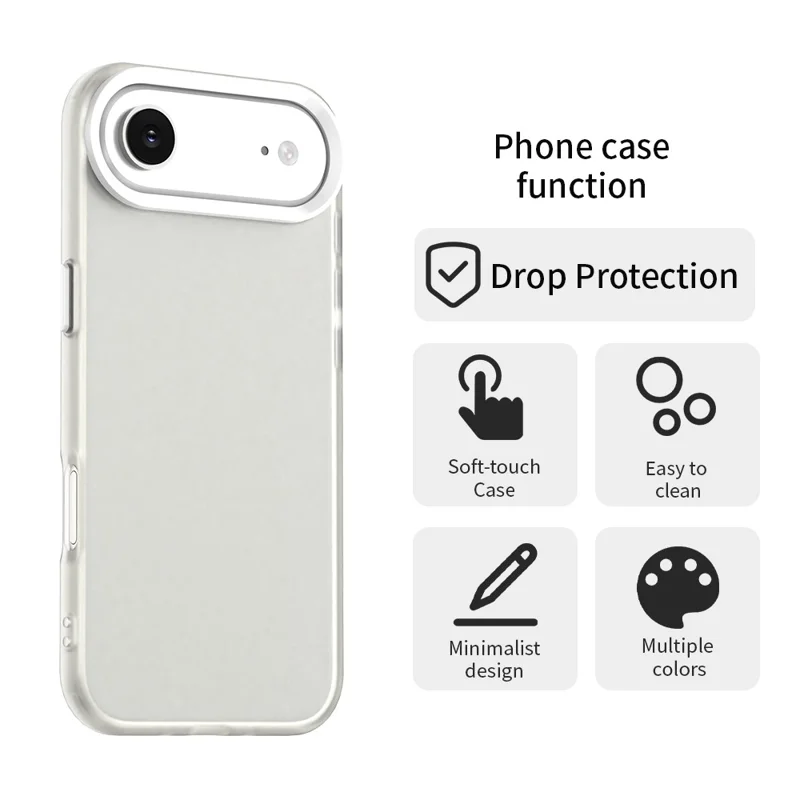 Für iPhone 17 Lufthülle PC + TPU + PET Matter stoßfester Handyrückendeckel - Weiß