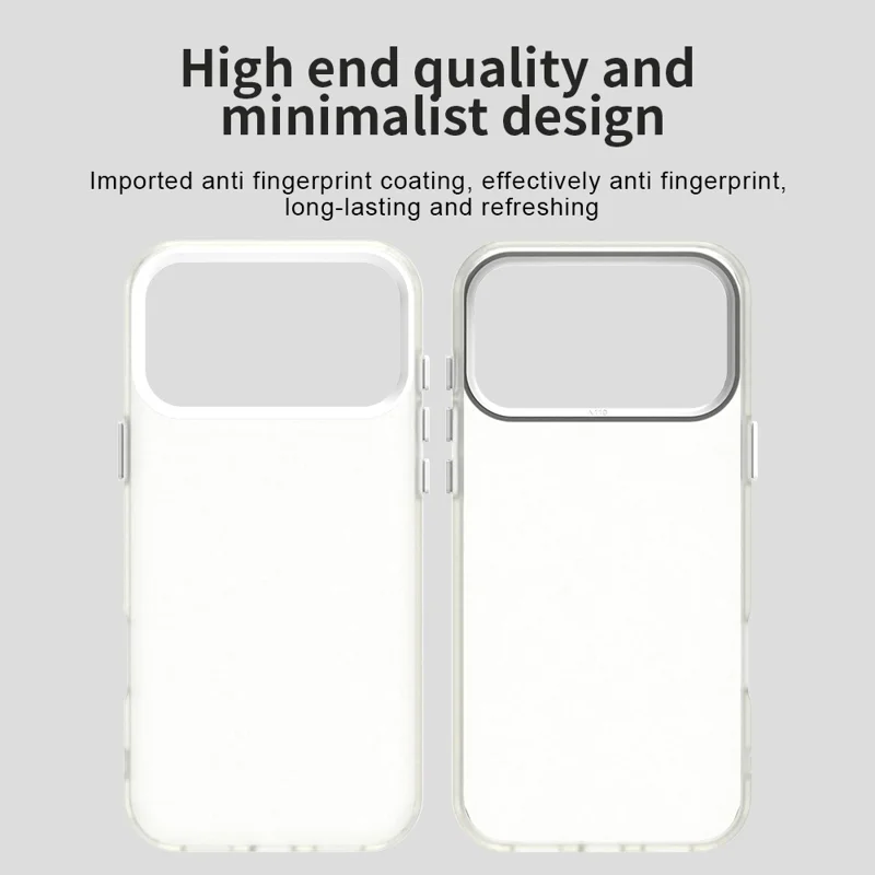 For iPhone 17 Pro Case PC + TPU + PET Matte Anti-Drop Phone Back Cover - White