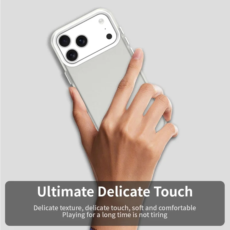 For iPhone 17 Pro Case PC + TPU + PET Matte Anti-Drop Phone Back Cover - White