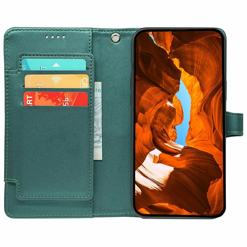 Pour Motorola Moto G86 5G Étui avec 9 Emplacements pour Cartes en Cuir PU Support Housse de Téléphone - Vert