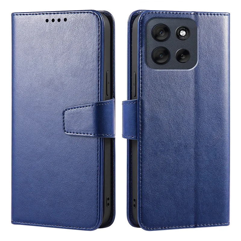 Étui Portefeuille en Cuir Bleu avec Support et Porte-Cartes pour Motorola Moto G56 5G - Housse de Protection pour Téléphone