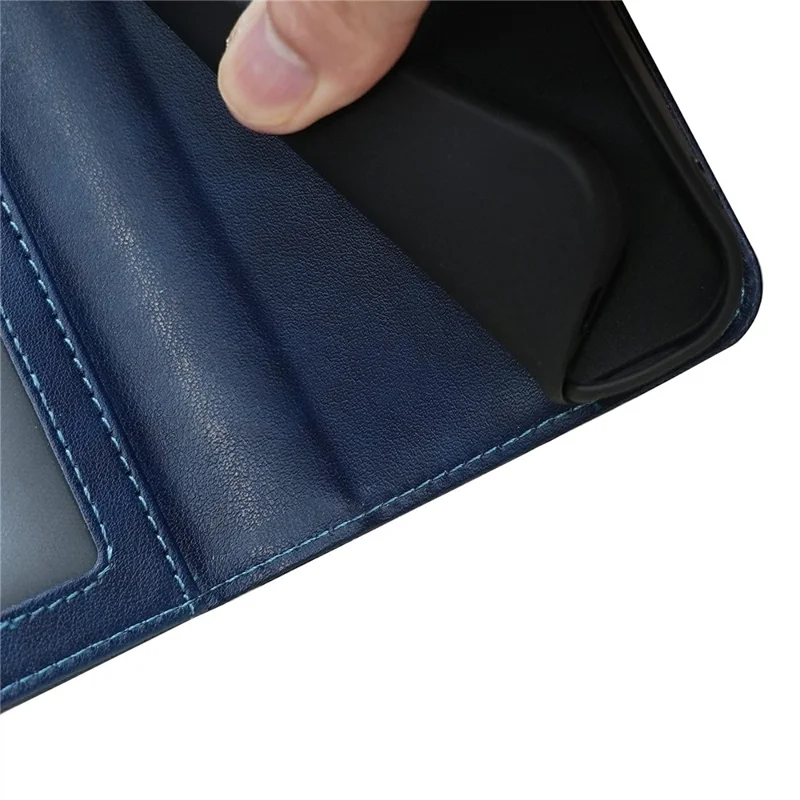 Étui Portefeuille en Cuir Bleu avec Support et Porte-Cartes pour Motorola Moto G56 5G - Housse de Protection pour Téléphone