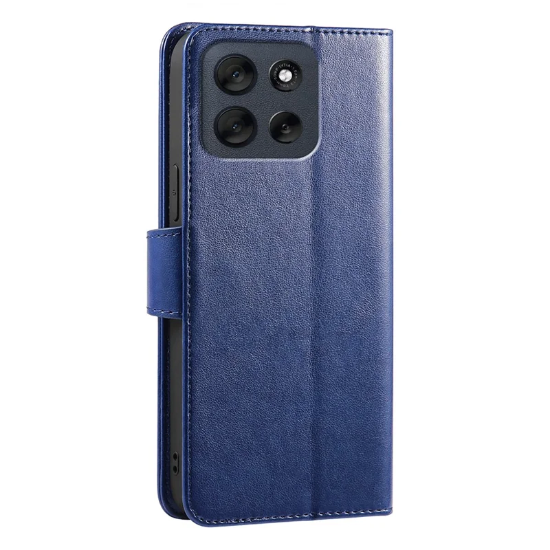 Étui Portefeuille en Cuir Bleu avec Support et Porte-Cartes pour Motorola Moto G56 5G - Housse de Protection pour Téléphone