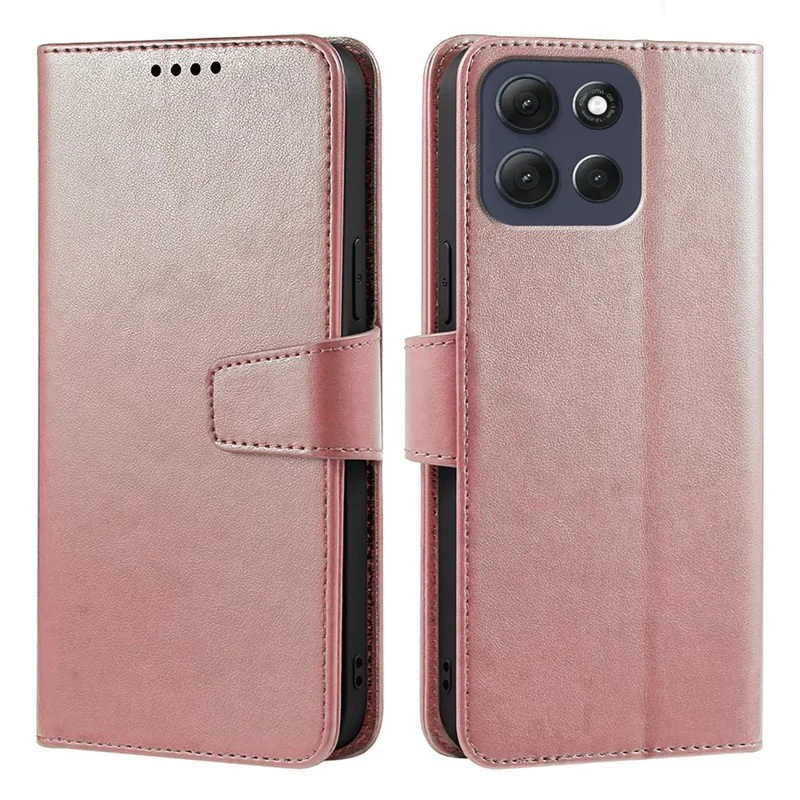Pour Motorola Moto G86 5G Étui Support Porte-Cartes Portefeuille Housse en Cuir pour Téléphone - Or Rose