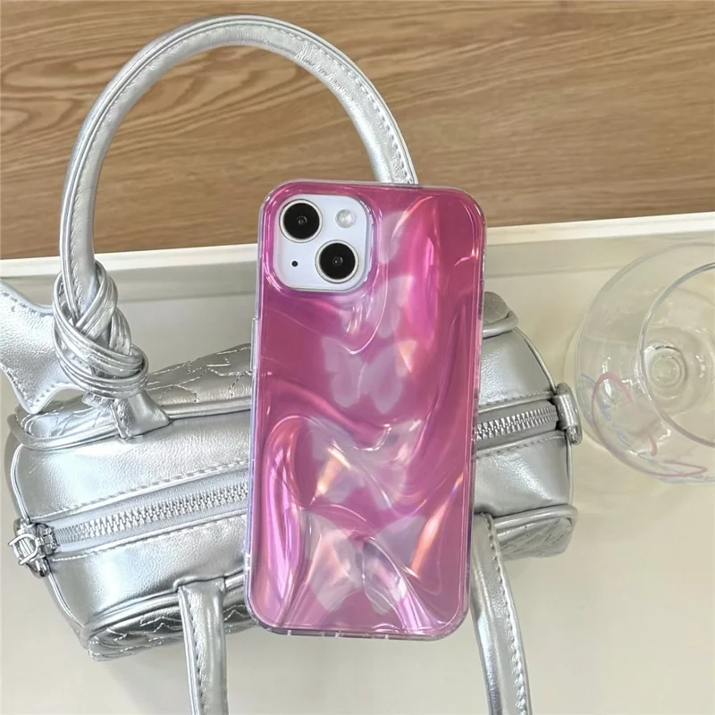 For iPhone 15 Case Gradient Butterflies Double-Sided IMD TPU Shockproof Phone Cover