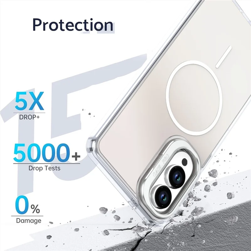 Cover per Samsung Galaxy S25 Edge Compatibile con MagSafe, Custodia in TPU + Acrilico Sfumato con Supporto - Bianco