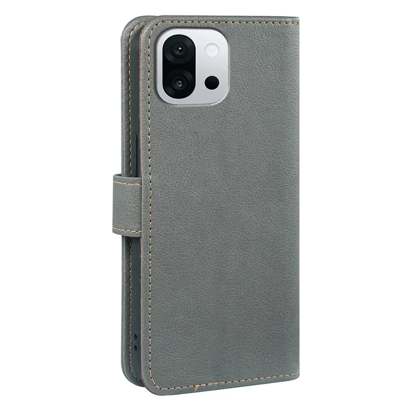 For OnePlus 13T 5G Case RFID Blocking Wallet Litchi Texture Leather Phone Cover Magnetic Clasp - Grey