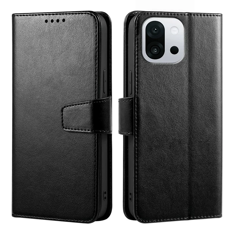 For OnePlus 13T 5G Case Stand Card Holder Wallet Leather Phone Cover - Black