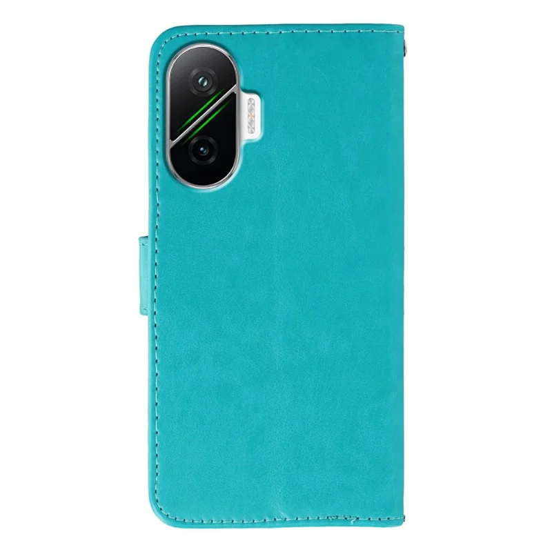 For Xiaomi Poco F7 5G / Redmi Turbo 4 Pro 5G Case PU Leather Flip Wallet Phone Cover with Strap - Blue
