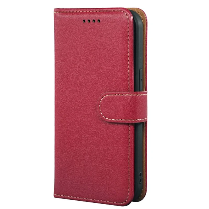 For Xiaomi Poco F7 5G / Redmi Turbo 4 Pro 5G Case RFID Blocking Wallet Litchi Texture Leather Phone Cover Magnetic Clasp - Red