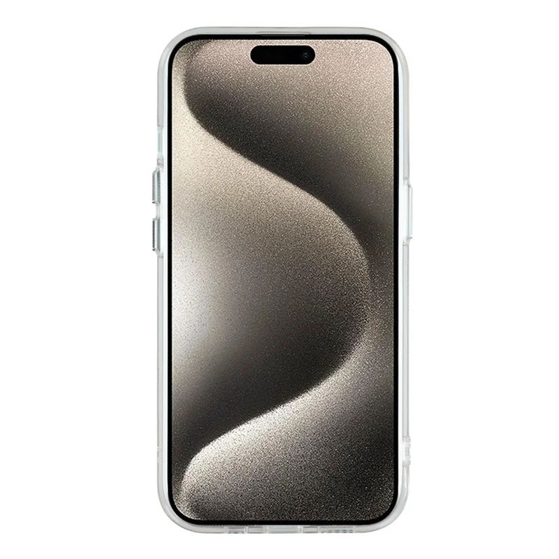 For iPhone 15 Case Compatible with MagSafe Luggage Texture IMD TPU Phone Back Cover - Grey