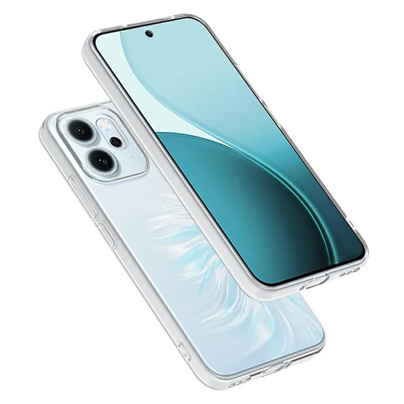 Pour Oppo Reno14 F 5G Coque Arrière Ultra Fine en TPU Flexible Transparent Étui de Protection