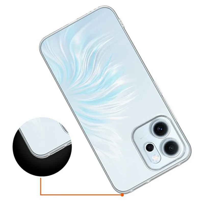 Pour Oppo Reno14 F 5G Coque Arrière Ultra Fine en TPU Flexible Transparent Étui de Protection