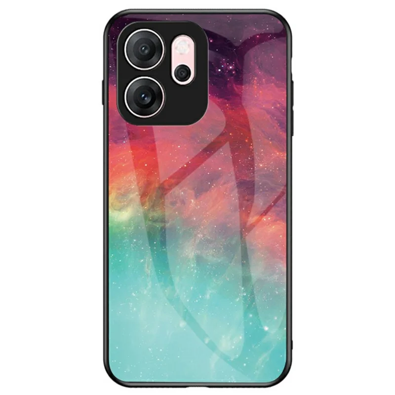 For Oppo Reno14 F 5G Case Starry Sky Pattern Tempered Glass Phone Cover - Color Starry Sky
