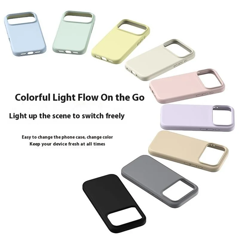 For iPhone 17 Pro Max Case PC + Liquid Silicone Anti-Scratch Lining Phone Cover - Coffee