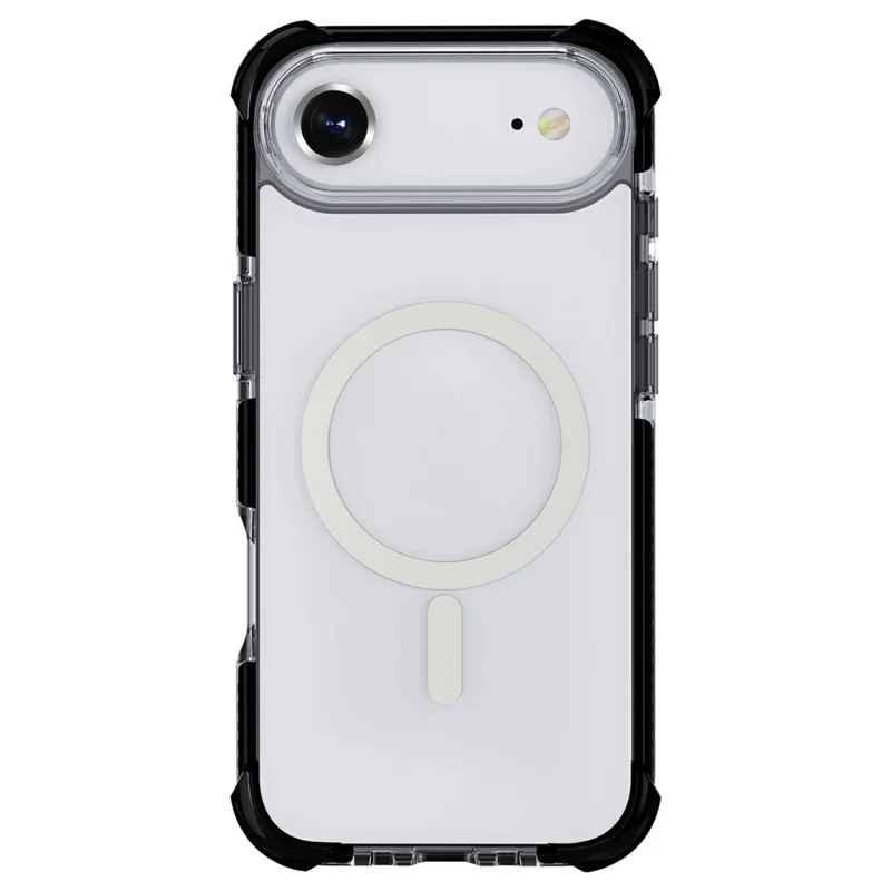 Für iPhone 17 Air Case Kompatibel mit MagSafe Verstärkte Ecken TPU + Acryl + TPE Handyhülle - Schwarz