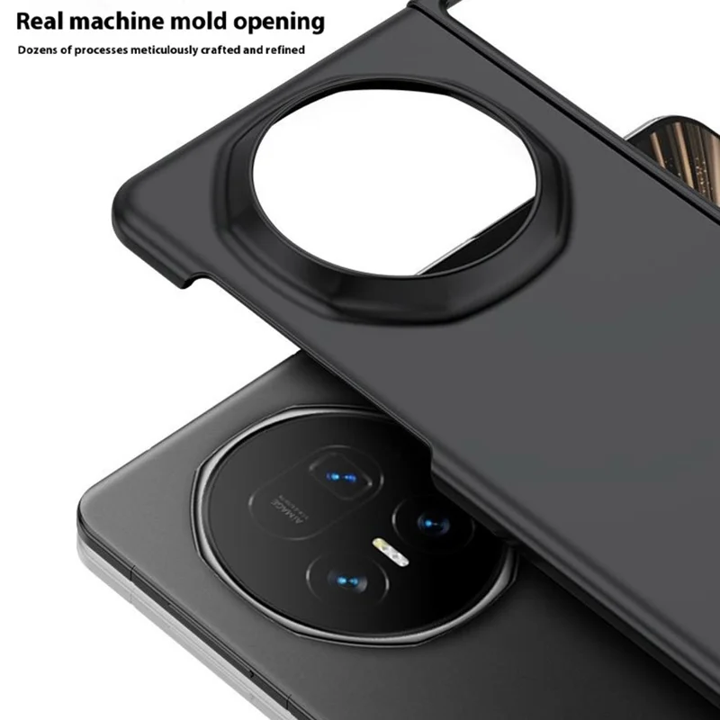 Étui pour Honor Magic V5 5G Texture Peau-Tactile Coque Rigide de Téléphone Pliable - Vert Foncé