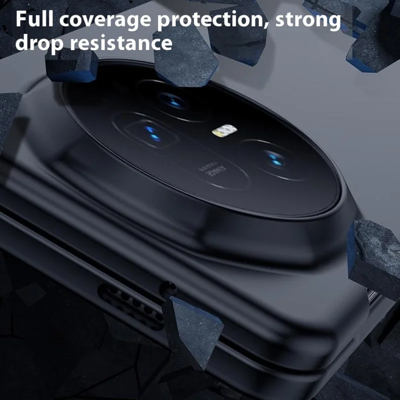 For Honor Magic V5 5G Hülle mit Hautgefühl-Textur, Hartes PC-Klapphandy-Cover - Gelb