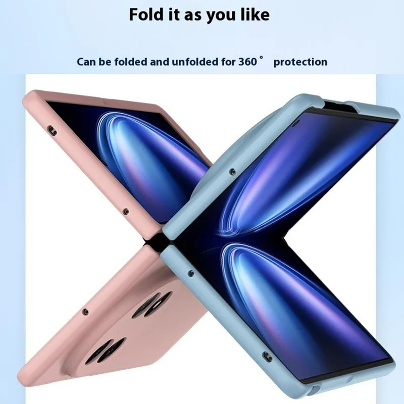 For vivo X Fold5 5G Case Skin-Touch Texture Hard PC Folding Phone Cover - Black