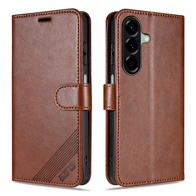 AZNS For Samsung Galaxy A17 5G Case Anti-Scratch PU Leather Stand Wallet Phone Cover - Brown