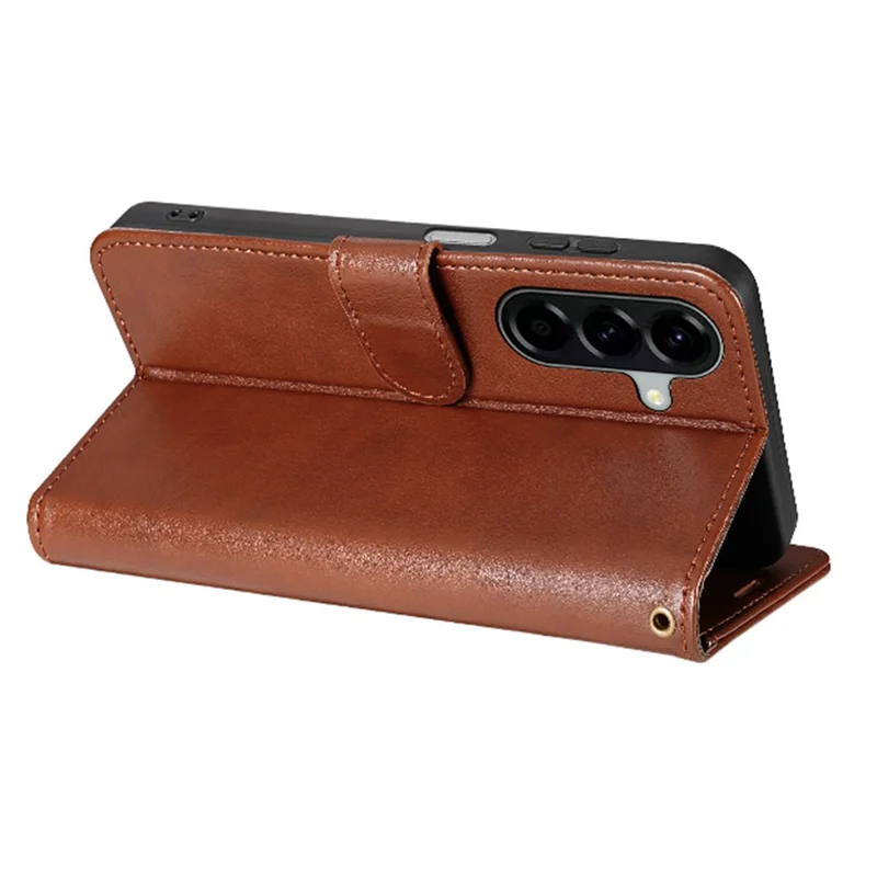 AZNS For Samsung Galaxy A17 5G Case Anti-Scratch PU Leather Stand Wallet Phone Cover - Brown